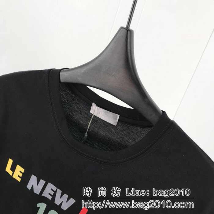 DIOR迪奧 19早春新款 彩色 Le NewLook 1947 雙股絲光棉 男款短袖 ydi1585